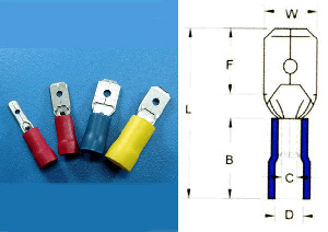 Male Disconnectors-Vinyl Insulated