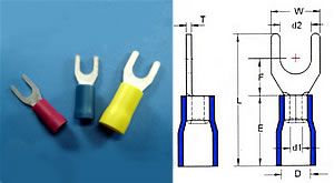 Spade Terminals -Nylon Insulated ( Nylon 叉形端子)