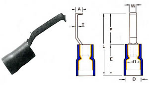  Lipped Blade Terminals Vinyl Insulated