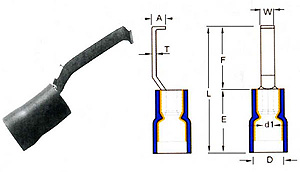 831318 Lipped Blade Terminals Vinyl Insulated 