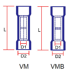 Butt Splice Connectors-Polycarbonated Insulated(PVC)